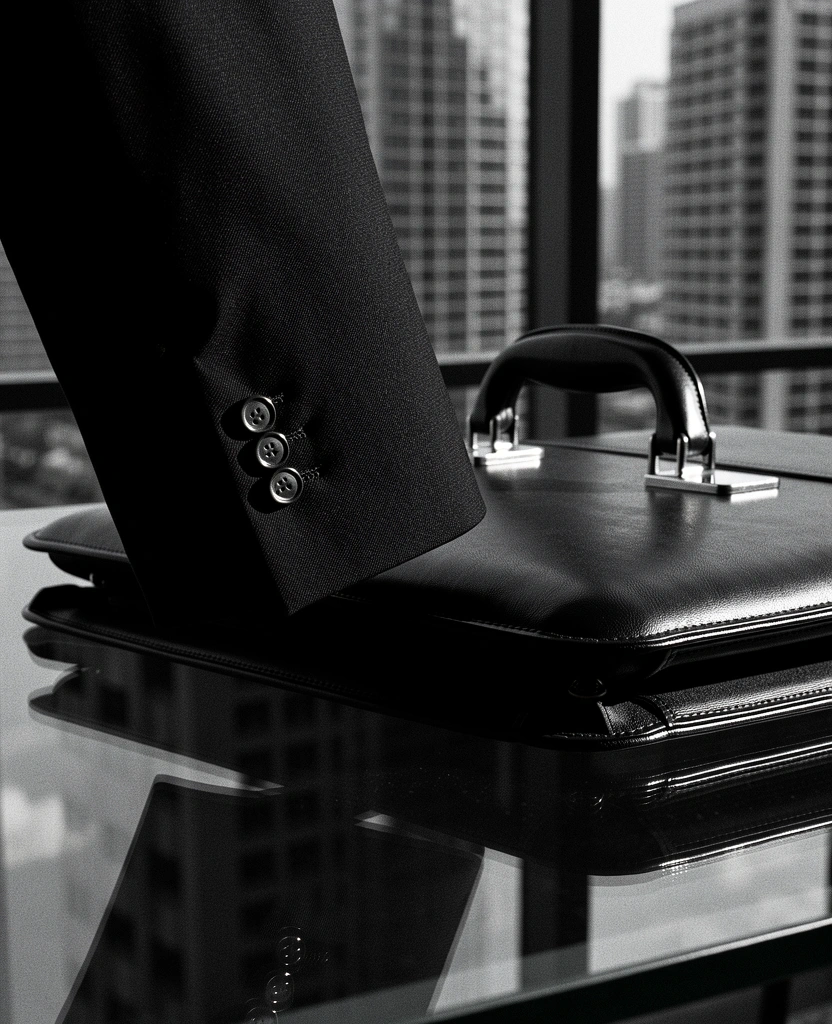 Tailored suit detail symbolizing discipline.